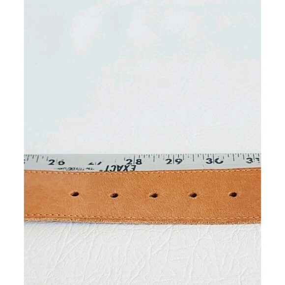 Vintage Accessories by Pearl Belt M Tan Leather Western Turquoise Studded Stones